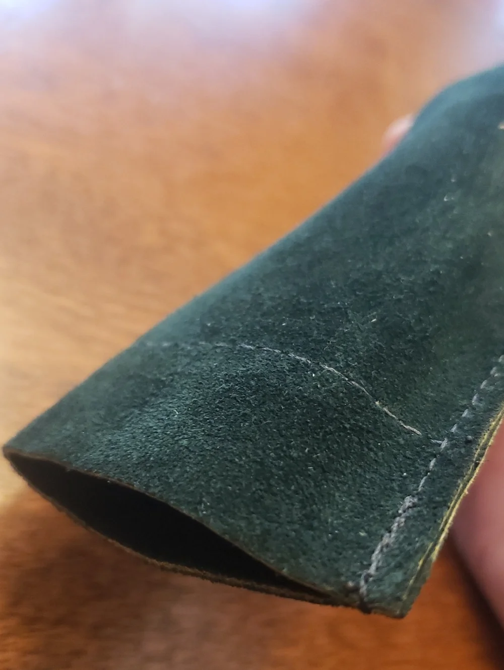 Unbranded Dark Hunter Green Suede Knife Sleeve with Hanging Loop